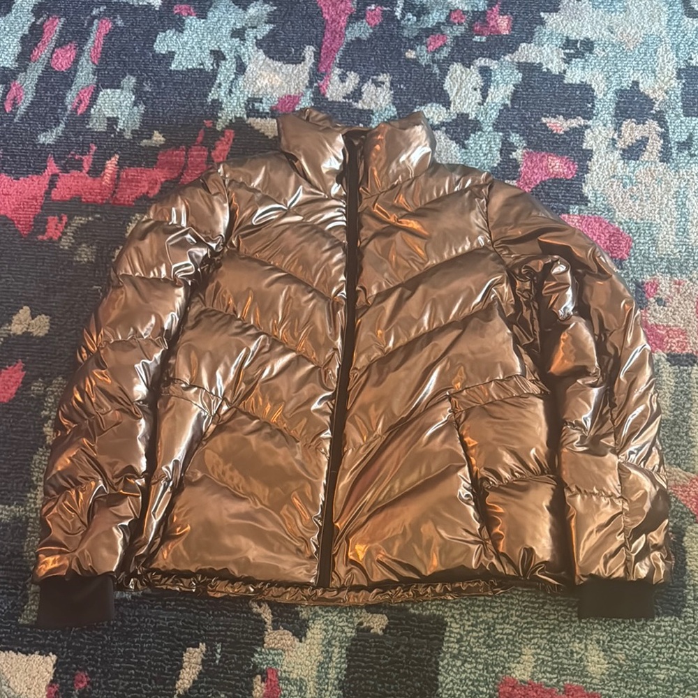 Shiny Metallic Puffer Jacket